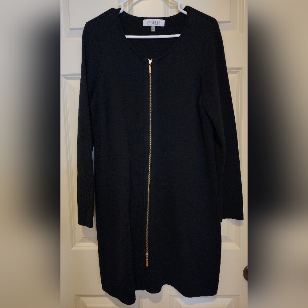 Kasper Zippered Sweater Dress
